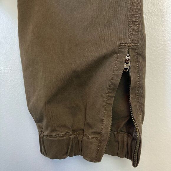 Vince Women’s Utility Pants Jogger Zip Ankle Cropped Cargo Pants Dark Willow 27 - Picture 6 of 9